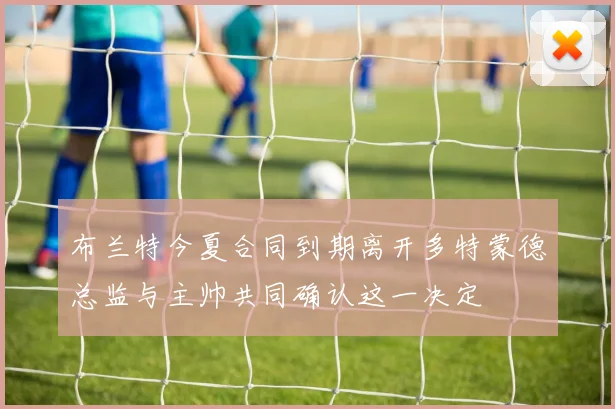 布兰特今夏合同到期离开多特蒙德总监与主帅共同确认这一决定